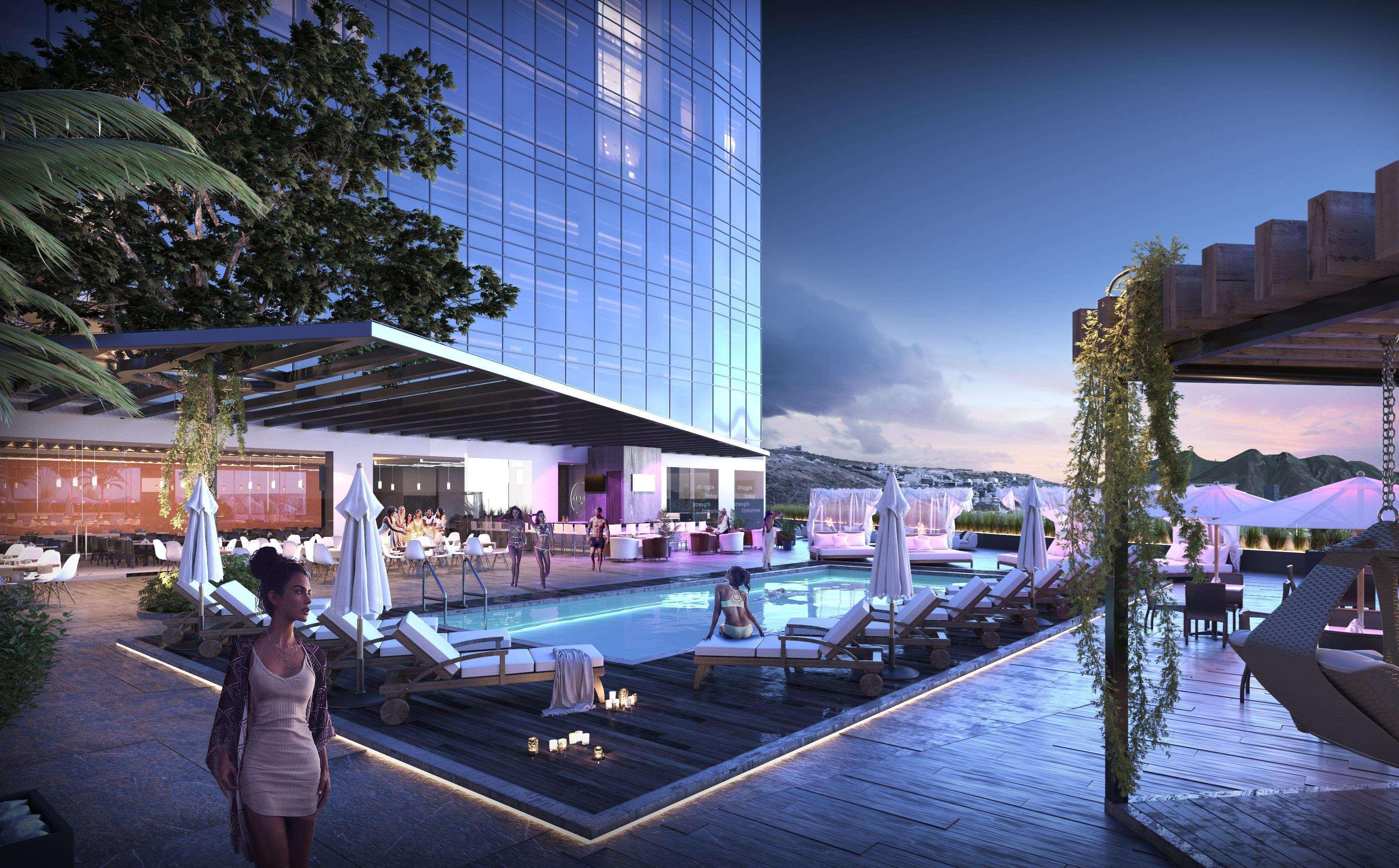 Camino Real Fashion Drive Monterrey Ξενοδοχείο San Pedro Garza Garcia Εξωτερικό φωτογραφία The pool at the rooftop